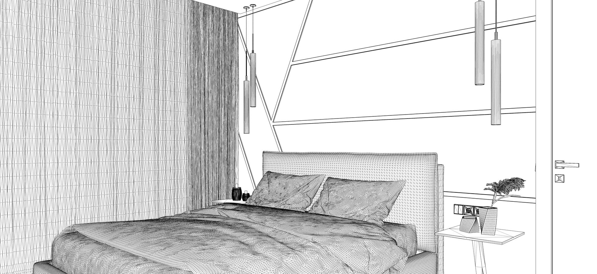 3D Model Wonderful Modern Bedroom - TurboSquid 1731839