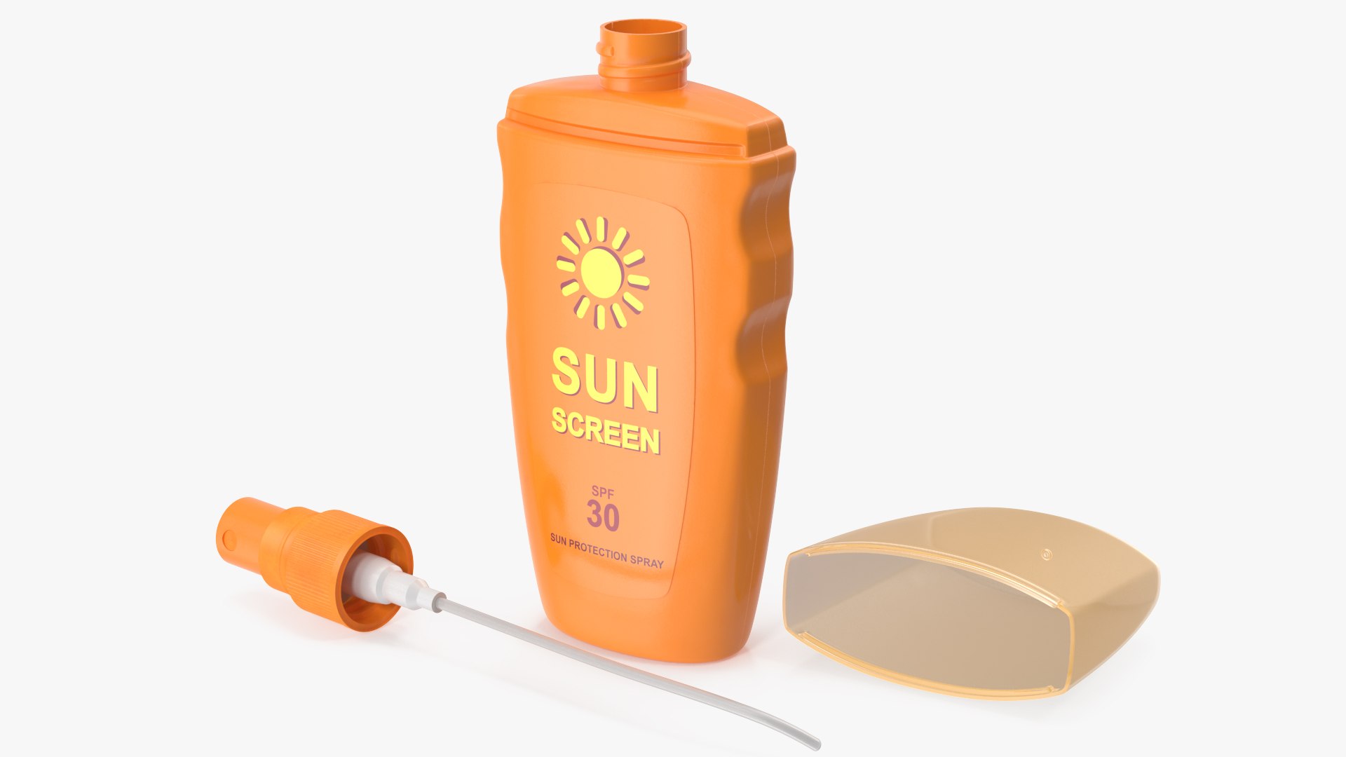 Spray bottle sunscreen model - TurboSquid 1579459