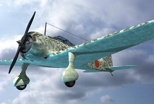 nakajima ki-27 nate 3d model