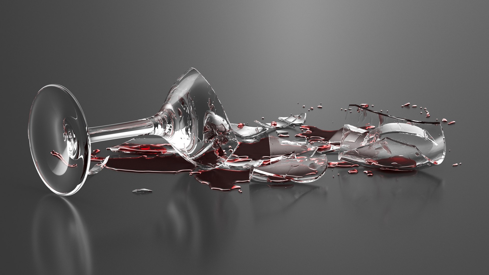 Dropped Glass Of Red Wine Model - TurboSquid 2076134