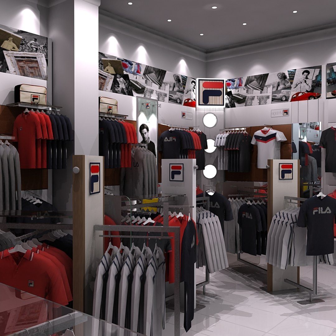 3d sports shop interior