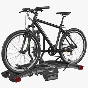 3D model Thule EasyFold XT2 with Mountain Bike
