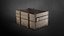 3D Old wooden crate model