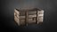 3D Old wooden crate model