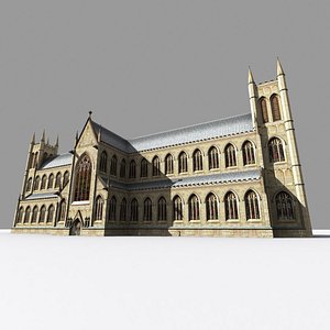 medieval gothic administrative building 3d model