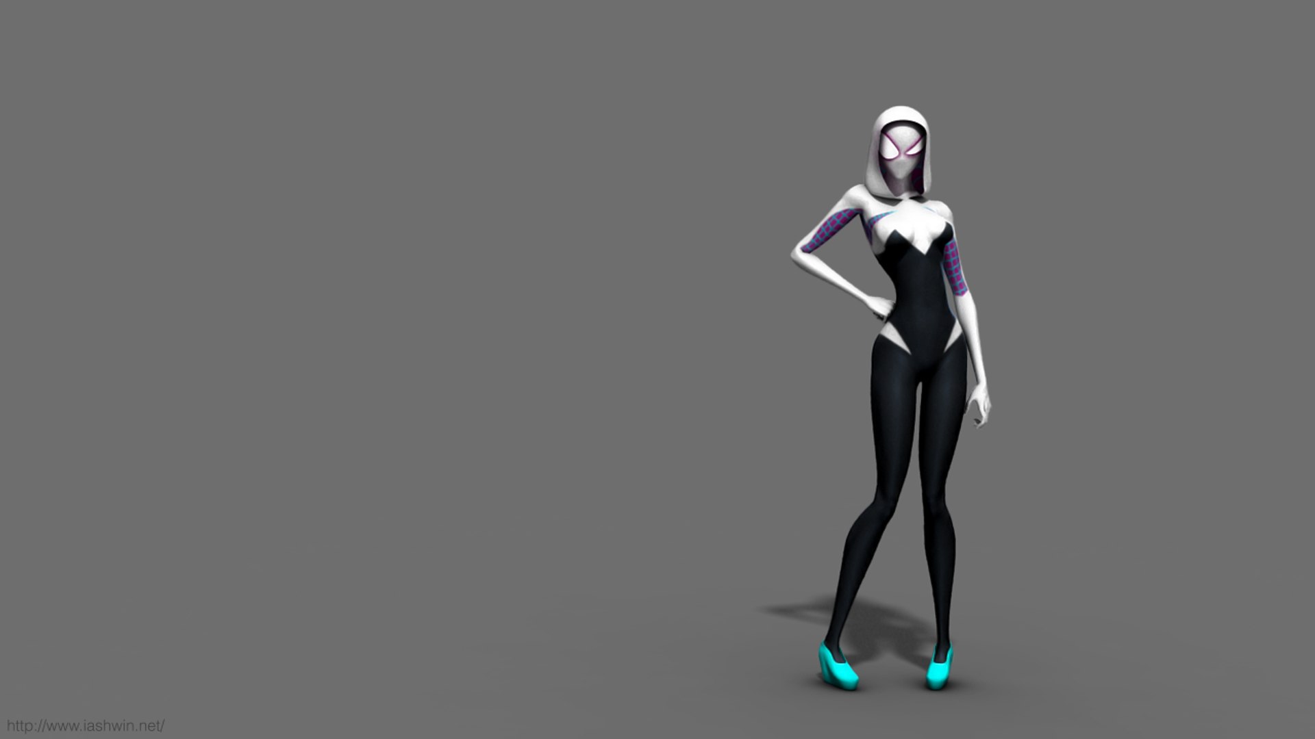 Spider gwen 3d. Модель КС 1 6 Гвен паук.