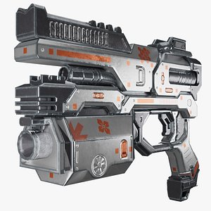 Sci-fi Gun Pistol 3D model