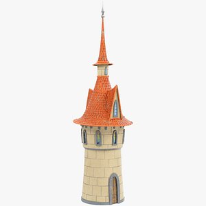 stylized castle watch 3D model