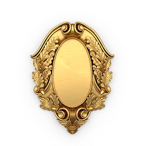 3D model Cartouche classic decorative ornament cnc 3d printing stl 05