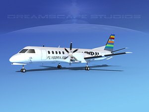 3D cockpit saab 2000