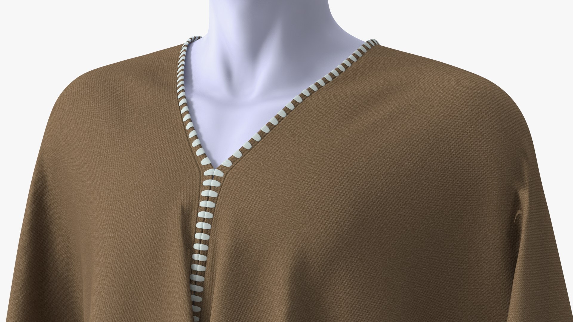 Decorated Poncho On Mannequin 3D Model - TurboSquid 2083697