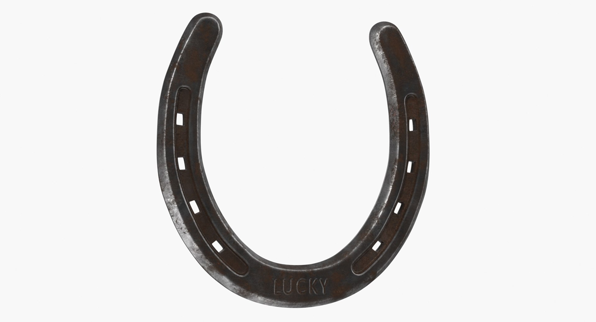 Rusty Horseshoe 3D Model 3D model preview