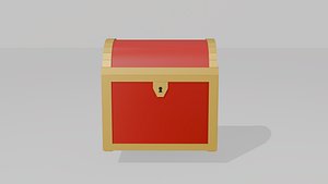 3D model Low Poly Treasure Chest