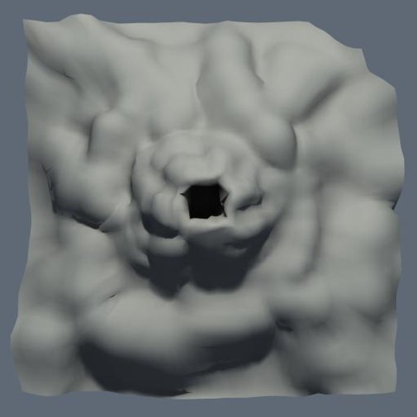 3d model volcano mountain terrain