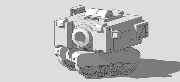 toy tank modeled tanque 3D model