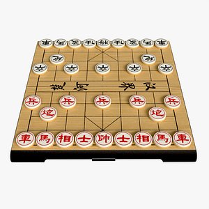 Xiangqi Chinese Chess Board Table Strategy Game model