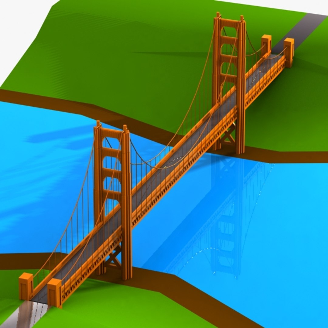 Car Bridge 3d Model