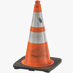 Traffic Cone 02 3D model