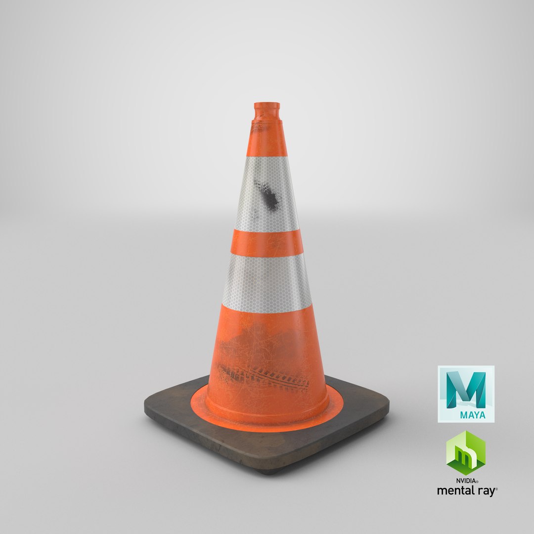 Traffic Cone 02 3D Model - TurboSquid 2045542