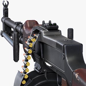 3D RPD Machine Gun - LowPoly Mobile Ready