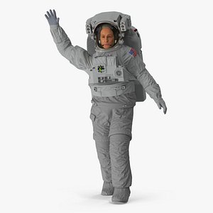 NASA Astronaut Extravehicular Mobility Suit Rigged