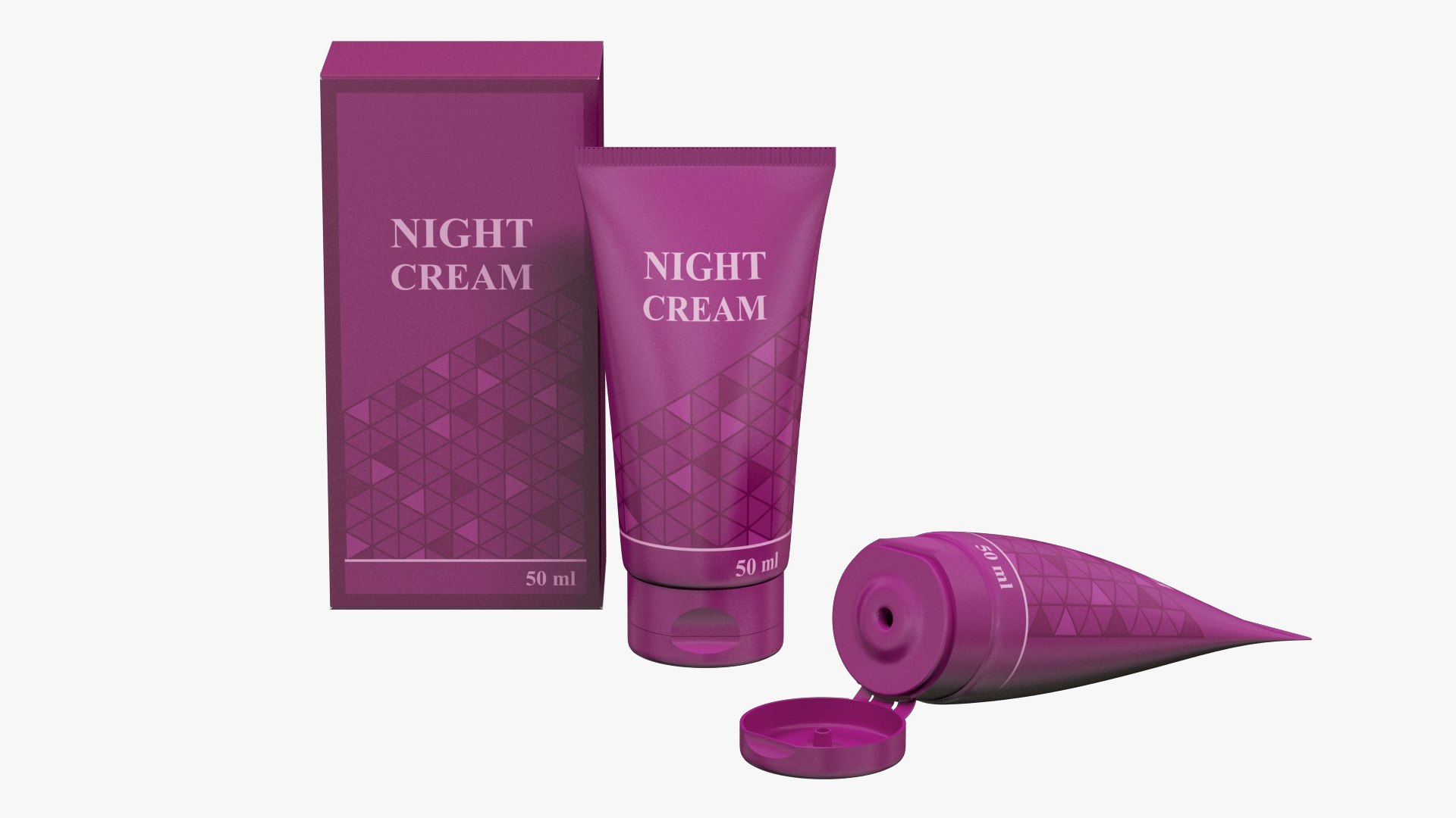 Night Cream 50ml Box Model Turbosquid 1553974