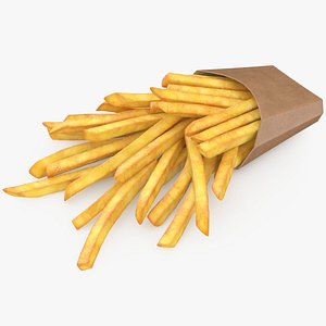 French Fries Falling from Box