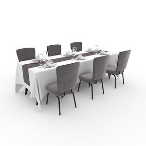 Banquet Table and Chair 149 3D model