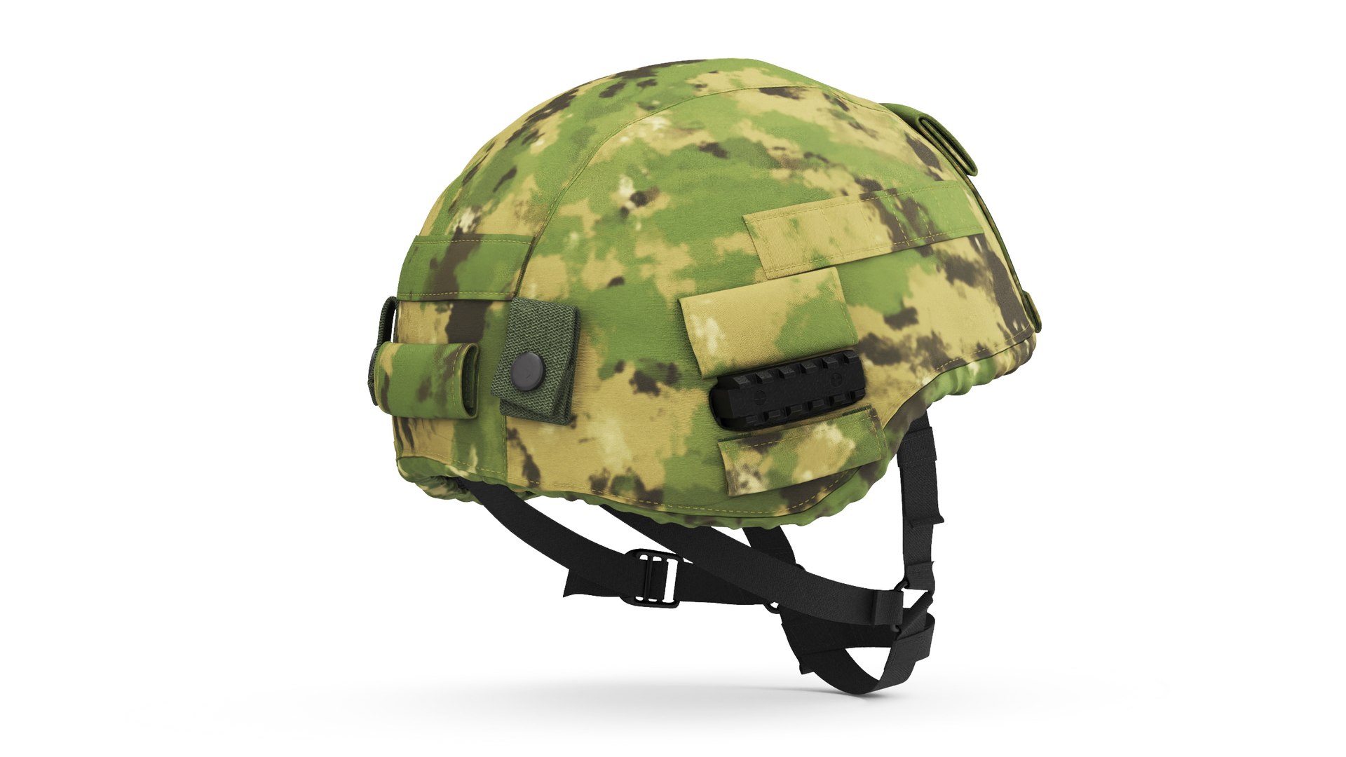 Light Green Case Black Helmet Ratnik 3D model preview