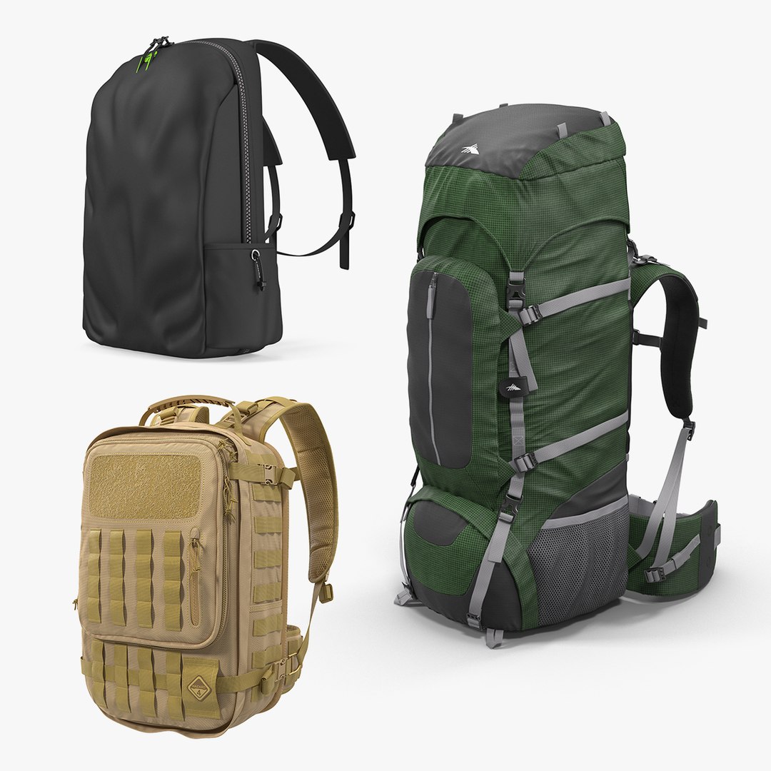 Backpacks Collection 8 3D model - TurboSquid 1755369