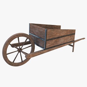 Wooden Cart03 All PBR Unity UE Textures Included 3D model