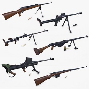 Anti Tank Rifle Collection Low-poly PBR