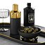 3D N25 Luxury Cocktail Serving Set with Gin Bottle and Gold Accents