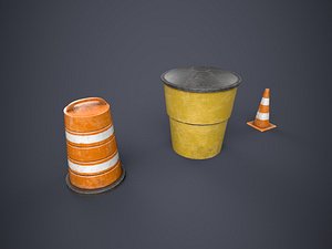 Traffic Barrels and Cone