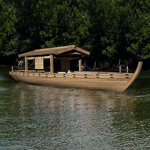 3D japanese boat