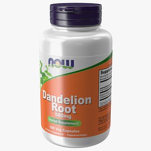NOW Dandelion Root 500 mg 3D model