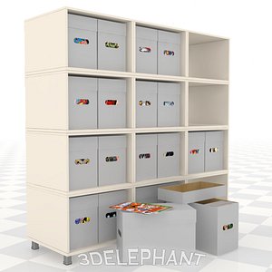 comic book boxes 3D model