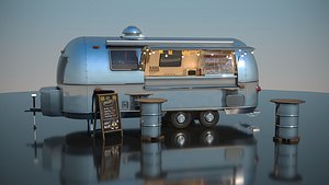 street food truck 3D model