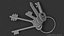 Keys with keychain A