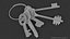 Keys with keychain A