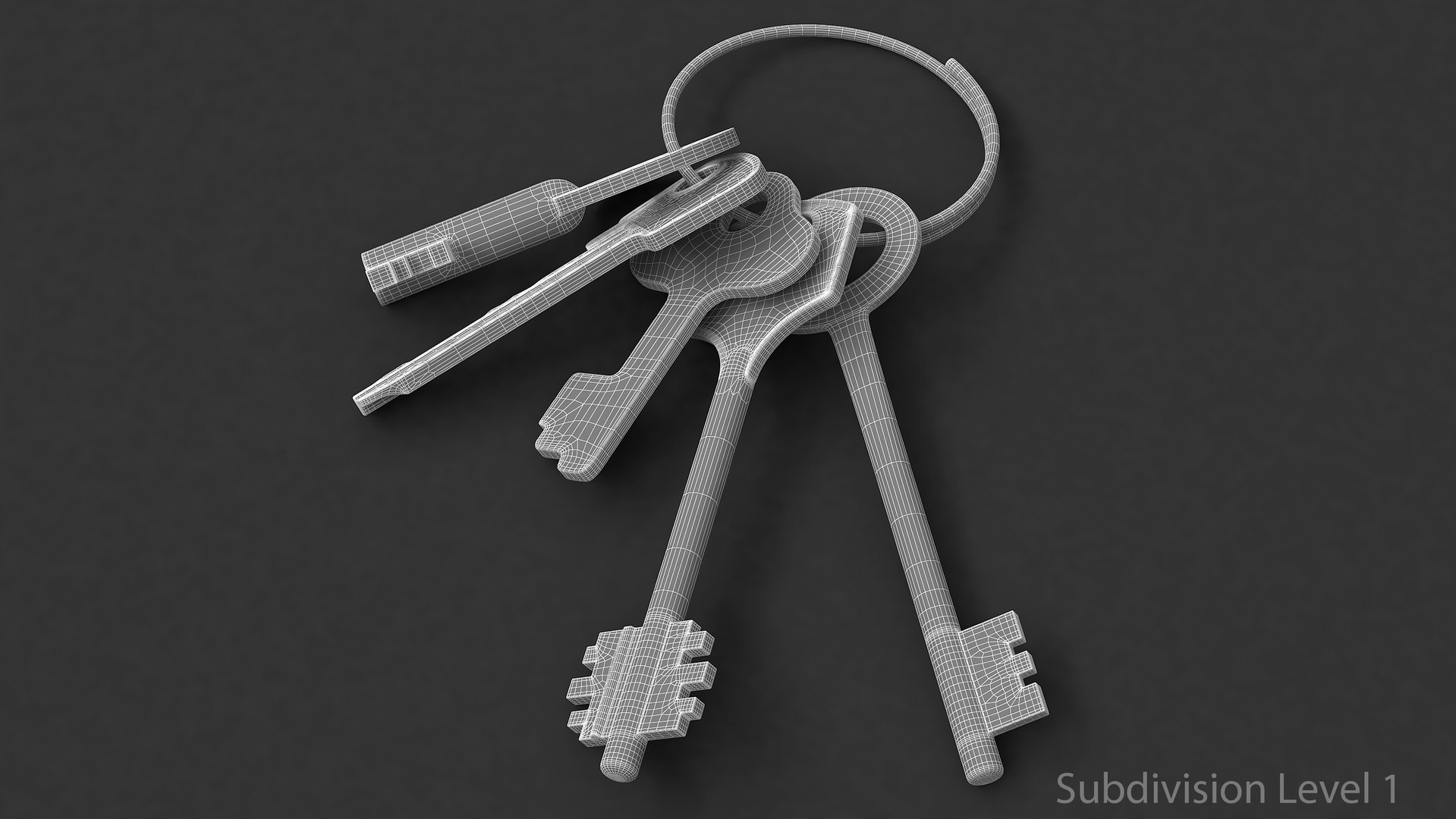 3D Keys with keychain A https://p.turbosquid.com/ts-thumb/XN/ipDSyV/Na/wire_d2/jpg/1724493037/1920x1080/fit_q87/cd89ff9e864884450a8ac6f7e570600afbaa2842/wire_d2.jpg