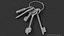 Keys with keychain A