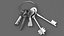 Keys with keychain A