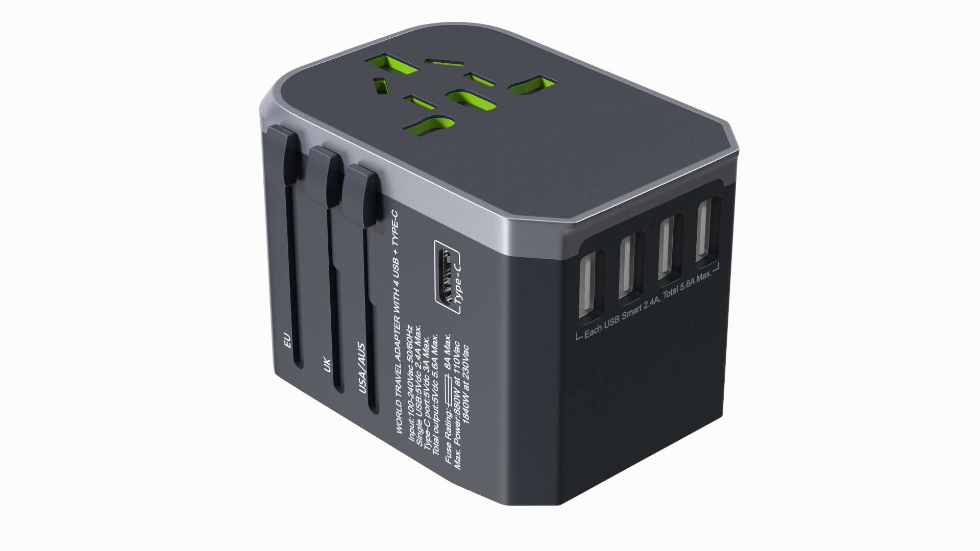 3D International Plug Adapter With USB Model - TurboSquid 1870663