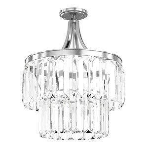 Progress lighting Glimmer Collection Three-Light 19  Semi-Flush Convertible Light 3D
