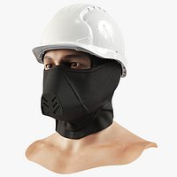 Winter Work Balaclava on Head with Mask