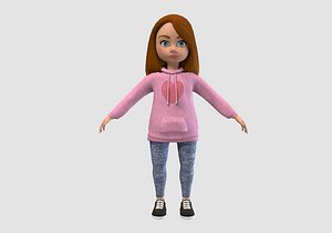 casual cartoon kid 3D model
