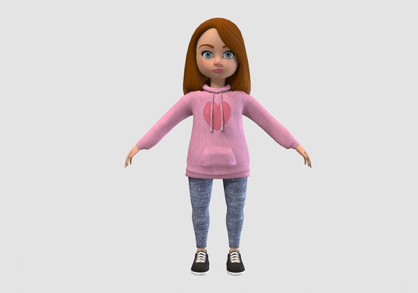 casual cartoon kid 3D model