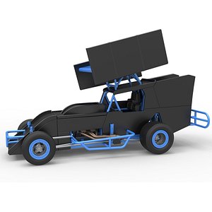 Southern Wing Modified Stock car Scale 1 to 25 3D
