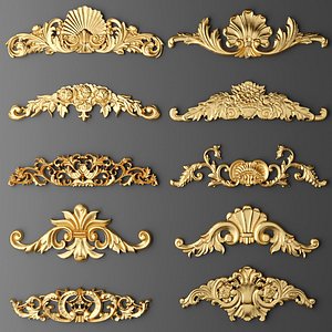 cartouches set 3d max